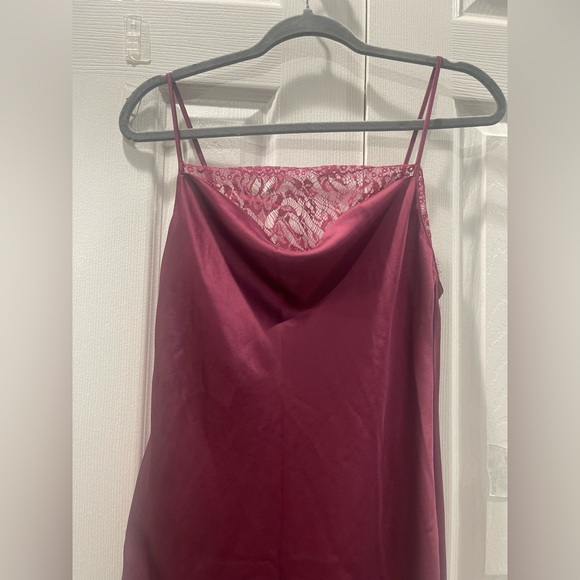 Victoria's Secret Red Satin Chemise with Lace Detail - Picture 7 of 9